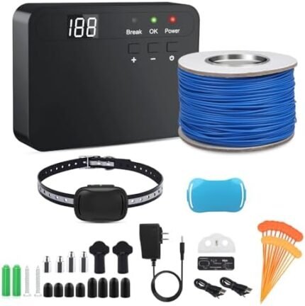 Masbrill GPS Dog Fence – Wireless Dog Fence for Medium & Large Dogs